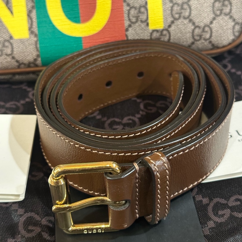 🔥RARE GUCCI GG SUPREME MONOGRAM FAKE/NOT Belt Bag Coated Canvas Full Inclusion - Picture 10 of 14